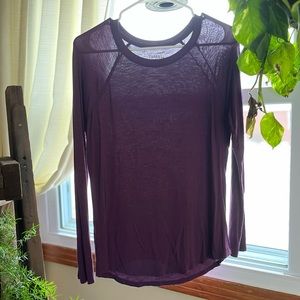 Purple Time and Tru athletic style long sleeve shirt